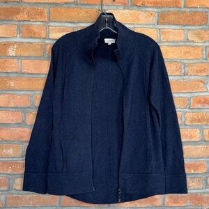 Kinross Navy Cashmere Women's Lightweight Jacket